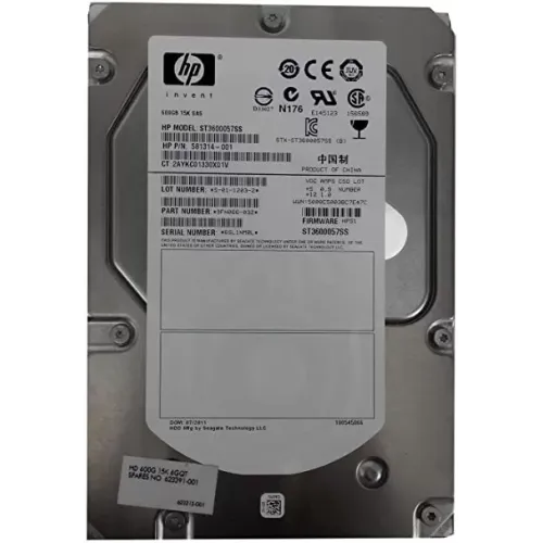 HP 600GB 15K RPM SAS 3.5inch Hard Drive 581314-001 HP 600GB 15K RPM SAS 3.5inch Hard Drive 581314-001