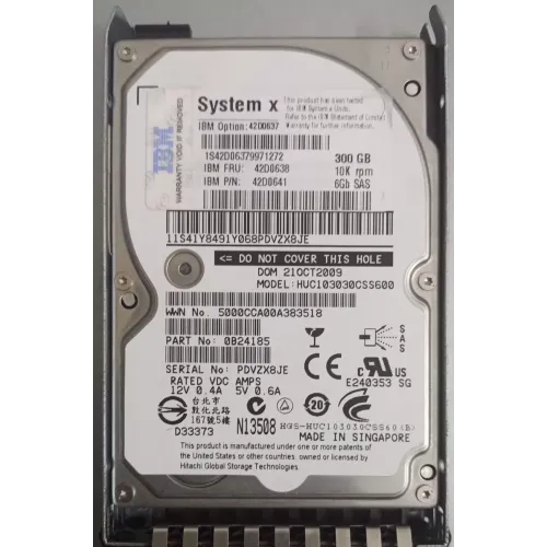 IBM 300GB 2.5 Inch 6Gbps 10K RPM SAS 2.5 Hard Disk 42D0638 42D0641 IBM 300GB 2.5 Inch 6Gbps 10K RPM SAS 2.5 Hard Disk 42D0638 42D0641