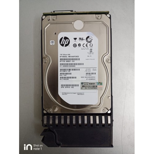 HP 1TB 7.2K RPM SAS 3.5 Inch Hard Disk 695507-001 HP 1TB 7.2K RPM SAS 3.5 Inch Hard Disk 695507-001