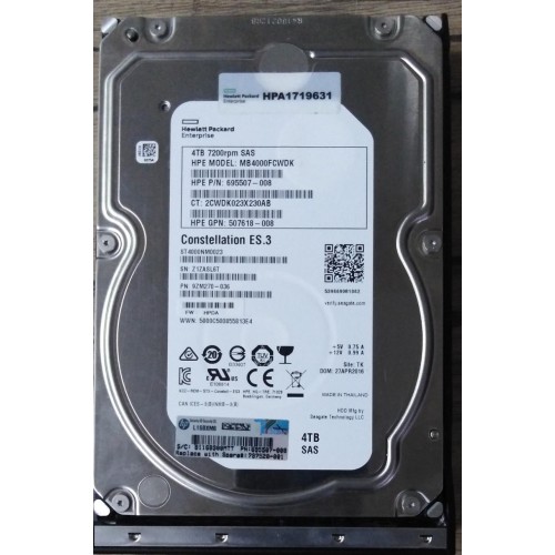 HP 4TB 7.2K RPM SAS 3.5 Inch 6Gbps Hard Disk 695507-008