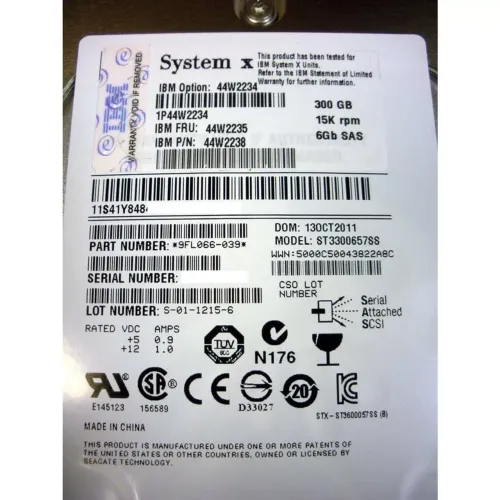 IBM 300GB 15K RPM SAS 3.5 Inch Hard Disk 44W2238 IBM 300GB 15K RPM SAS 3.5 Inch Hard Disk 44W2238