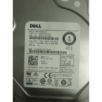 Dell DG02 2TB 7.2K 6Gbps 64MB 7200 Rpm 3.5inch SAS Hard Disk 829T8 MG03SCA200 Dell DG02 2TB 7.2K 6Gbps 64MB 7200 Rpm 3.5inch SAS Hard Disk 829T8 MG03SCA200