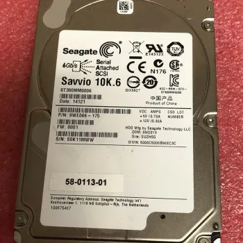 Cisco 300GB 10K SAS 6Gbps SFF Hard Disk 9WE066-175 ST300MM0006