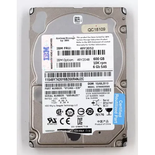 BM 4251-xxx 7147-xxx 7945-xxx 7947-xxx 600GB 10K RPM 6Gbps 2.5Inch SFF SAS Hard Drive without Tray BM 4251-xxx 7147-xxx 7945-xxx 7947-xxx 600GB 10K RPM 6Gbps 2.5Inch SFF SAS Hard Drive without Tray
