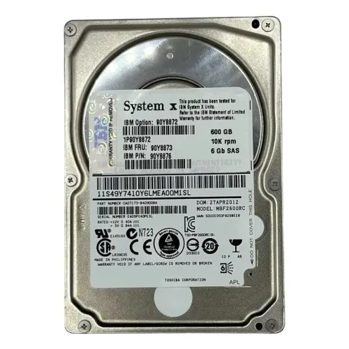 IBM 90Y8872 90Y8873 600GB 10K SAS 6 Gbps Hot Swap Hard Drive IBM 90Y8872 90Y8873 600GB 10K SAS 6 Gbps Hot Swap Hard Drive