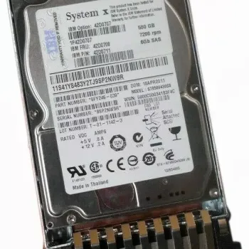 IBM 500GB 7200RPM 2.5 inch 6Gbps SAS Hard Disk ST9500430SS 9FY246-039 42D0693