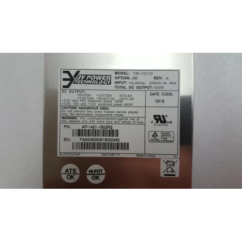 Juniper Networks SSG-PS-AC YM-7421D Rec C Power Supply SSG-550M-SH Juniper Networks SSG-PS-AC YM-7421D Rec C Power Supply SSG-550M-SH