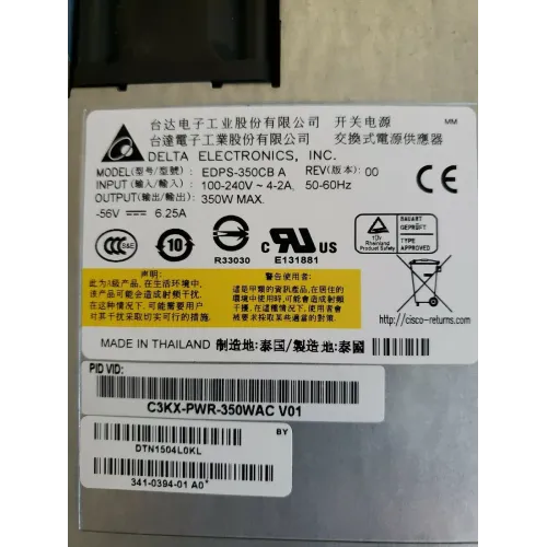 Cisco EDPS-350CB A 350W Delta Electronics Power Supply Cisco EDPS-350CB A 350W Delta Electronics Power Supply
