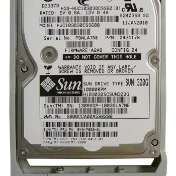 SUN 300GB 10K 6G 2.5'' SAS HDD 540-7869
