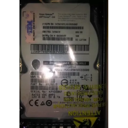 IBM 900gb 10k 6g 2.5" sas hdd 74Y9272 00D5303 IBM 900gb 10k 6g 2.5" sas hdd 74Y9272 00D5303