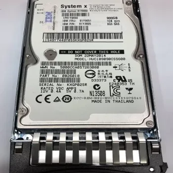 IBM 900GB 10K 6G 2.5" sas hdd 81Y3805 81Y9650 81Y9651