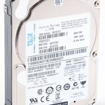 IBM 600gb 10k 6g 2.5'' sas hdd 90Y8783 90Y8751 90Y8782