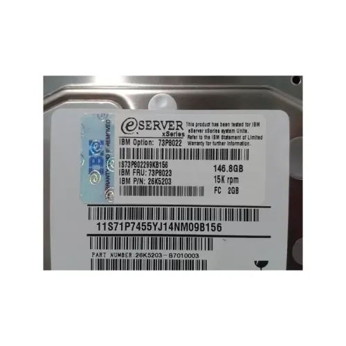 IBM 146.8GB 15K RPM 2G 3.5 Inch FC Hard Disk 26K5203 9X4004-139 73P8023 IBM 146.8GB 15K RPM 2G 3.5 Inch FC Hard Disk 26K5203 9X4004-139 73P8023