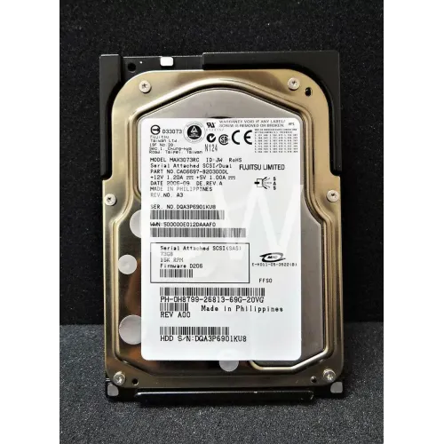 Dell 73GB SAS 15k RPM 3.5 Inch Hard Disk Drive 0H8799 Dell 73GB SAS 15k RPM 3.5 Inch Hard Disk Drive 0H8799