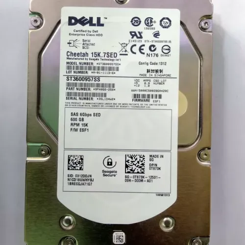 Dell 600GB 6Gbps 15K RPM SAS Hard Disk 0T873K Dell 600GB 6Gbps 15K RPM SAS Hard Disk 0T873K