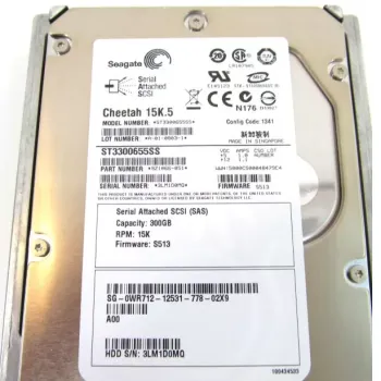 Dell 300GB SAS 15K 3.5 Inch Hard Disk 9Z1066-051 0WR712