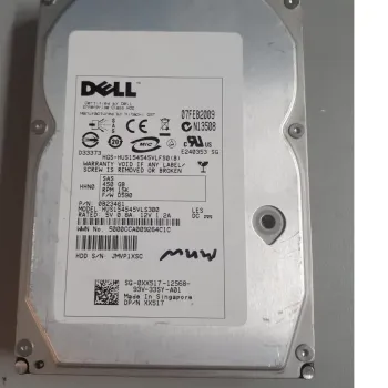 Dell 450GB 15K 3 Gbps SAS 3.5 Inch Hard Disk 0XX517