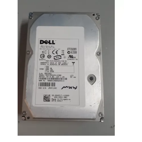 Dell 450GB 15K 3 Gbps SAS 3.5 Inch Hard Disk 0XX517 Dell 450GB 15K 3 Gbps SAS 3.5 Inch Hard Disk 0XX517