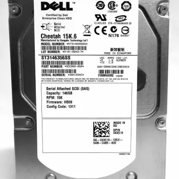 Dell 146GB 15K 3G 3.5 Inch SAS Hard Disk ST3146356SS 9CE066-050 0XX518