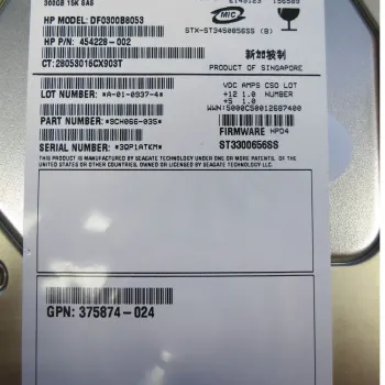 HP 300GB 15K RPM 3.5 Inch DP SAS Hard Disk 454228-002