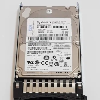 IBM 600gb 10k 6gps 2.5inch SAS hard drives 49Y2007 49Y2004