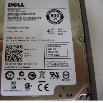 Dell 900GB 10k RPM 2.5 Inch 64MB SAS 6Gbps Hard Disk 9TH066-150