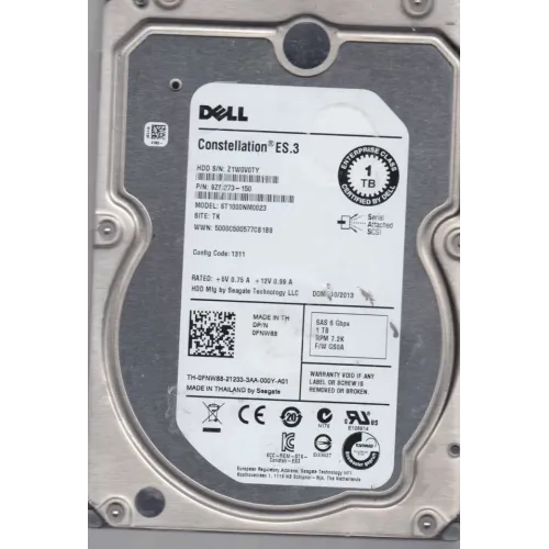 Dell 1TB SAS 7200RPM 6GBPS Hard Disk 9ZM273-150 Dell 1TB SAS 7200RPM 6GBPS Hard Disk 9ZM273-150