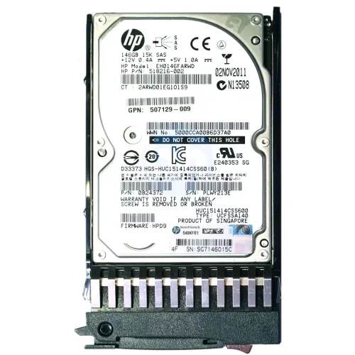 HP 146GB 6Gbps 15K 2.5" Dual Port SAS Hard Disk Drive 518216-002 HP 146GB 6Gbps 15K 2.5" Dual Port SAS Hard Disk Drive 518216-002