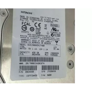 Hitachi 450GB 15K 3.5 Inch Fibre Channel Hard Disk 0B24498