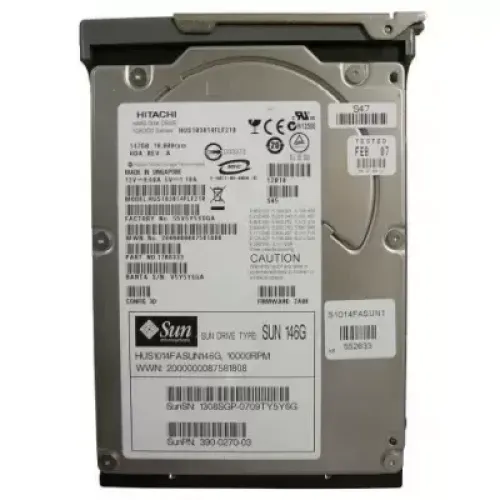 Sun 146GB 10K RPM 2Gbps 3.5 Inch FC Hard Disk 540-6572-01 Sun 146GB 10K RPM 2Gbps 3.5 Inch FC Hard Disk 540-6572-01