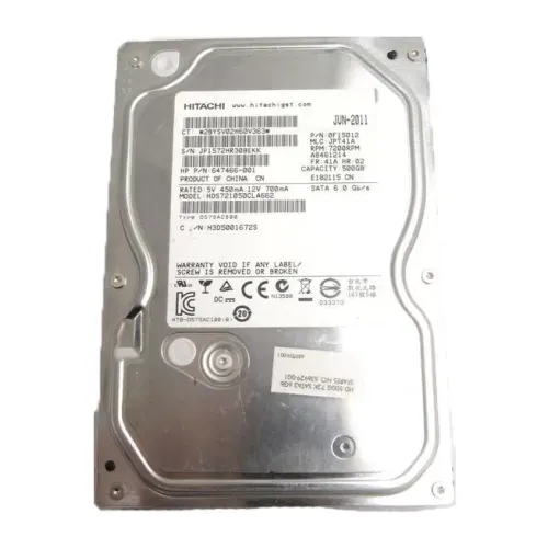 HP 500GB 6G 7.2K SATA Hard Disk 647466-001 HP 500GB 6G 7.2K SATA Hard Disk 647466-001