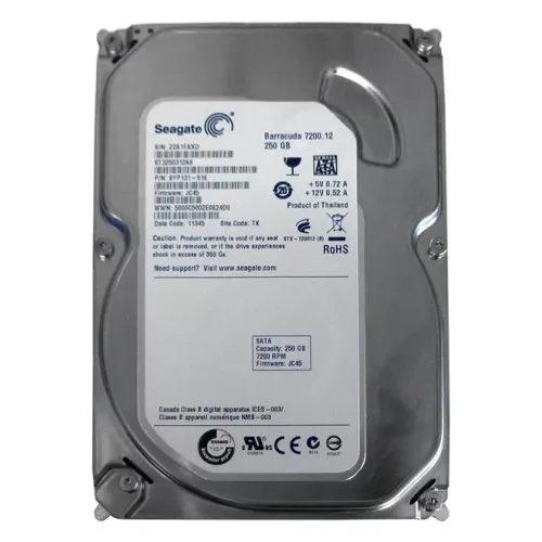 Seagate 250GB 7200RPM SATA 6Gbps 3.5 Inch Hard Disk 9YP131-516 Seagate 250GB 7200RPM SATA 6Gbps 3.5 Inch Hard Disk 9YP131-516