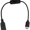 Type-C Male to Female Cable with Switch for Raspberry Pi 4
