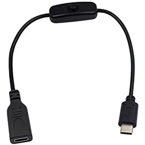 Type-C Male to Female Cable with Switch for Raspberry Pi 4 Type-C Male to Female Cable with Switch for Raspberry Pi 4