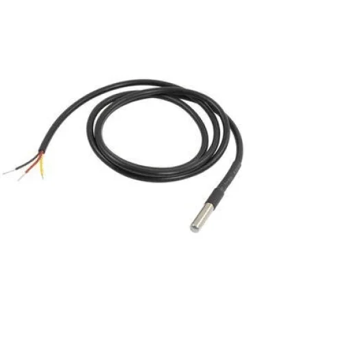 DS18B20 Water Proof Temperature Probe Black (1m) Original Chip DS18B20 Water Proof Temperature Probe Black (1m) Original Chip
