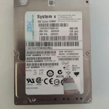 New IBM 300GB 6G 2.5inch 10K SAS Hard Disk 42D0638 42D0637 90Y8878 90Y8877
