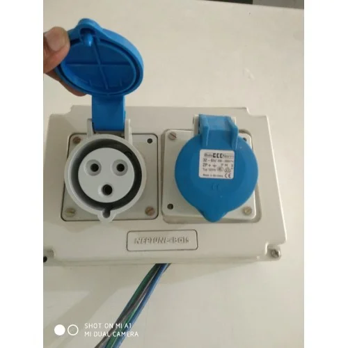 Neptune Panel Mounting Socket 32A 2P 230V Double socket box Neptune Panel Mounting Socket 32A 2P 230V Double socket box