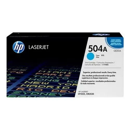 HP 504A Cyan Original Laserjet Toner Cartridge CE251A Original (NEW Sealed Packed) HP 504A Cyan Original Laserjet Toner Cartridge CE251A Original (NEW Sealed Packed)