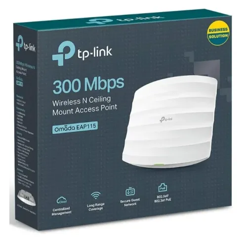 TPLINK EAP115 WIRELESS N CEILING MOUNT ACCESS POINT TPLINK EAP115 WIRELESS N CEILING MOUNT ACCESS POINT