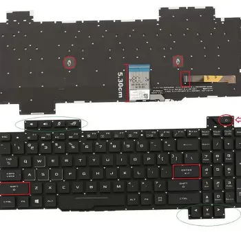 Asus ROG Strix GL504 Series Backlit Keyboard for GL504, GL504GS, GL504GM, GL504V Laptops