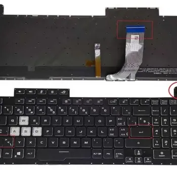Asus ROG Strix G731 Series Backlit Keyboard  Compatible with G731GW, G731GT, G731GU, G731GV Laptops