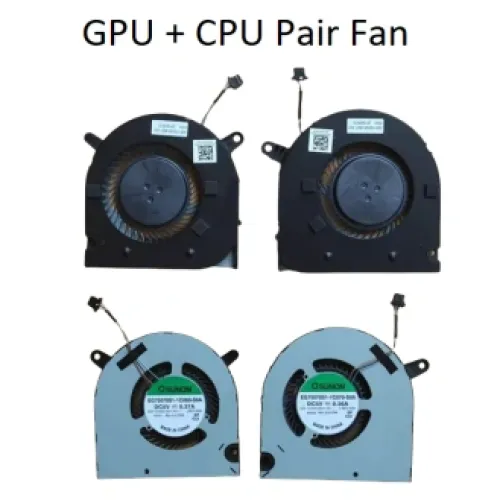 Dell Gaming G3-3500, G3-3590, 15-3590, G5 SE 15 5500, 15-5505, P89F CPU & GPU Cooling Fan Cooler 4-PIN (i7 9th Gen) ( THIN )