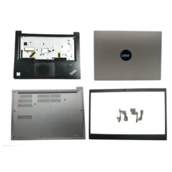 Laptop Full Body For Lenovo ThinkPad E480 E485 E490 E495 Screen Cover Top Panel Front Bezel Bottom Case Palmrest Frame Touchpad Hinges