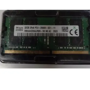SK Hynix 1x 32GB DDR4-2666 SODIMM PC4 Dual Rank x8 Module HMAA4GS6AJR8N-VK