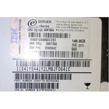 IBM 146.8GB 15K RPM 2G 3.5 Inch SAS FC Hard Disk With Mounting
