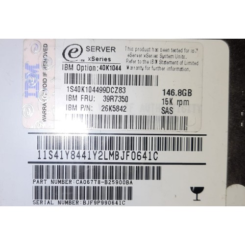 IBM 146.8GB 15K RPM 2G 3.5 Inch SAS FC Hard Disk With Mounting