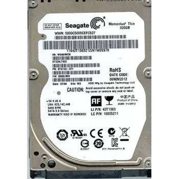 Seagate SATA Hard Disk 9YG142-071 320GB 5.4K RPM 2.5inch 3Gbps Seagate SATA Hard Disk 9YG142-071 320GB 5.4K RPM 2.5inch 3Gbps